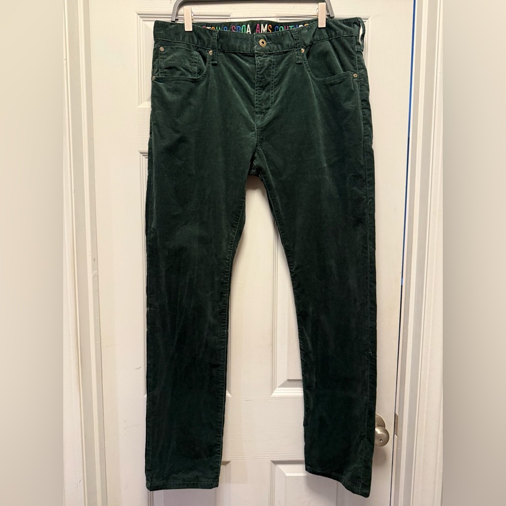 Scotch & Soda Dark Green Corduroy Pants